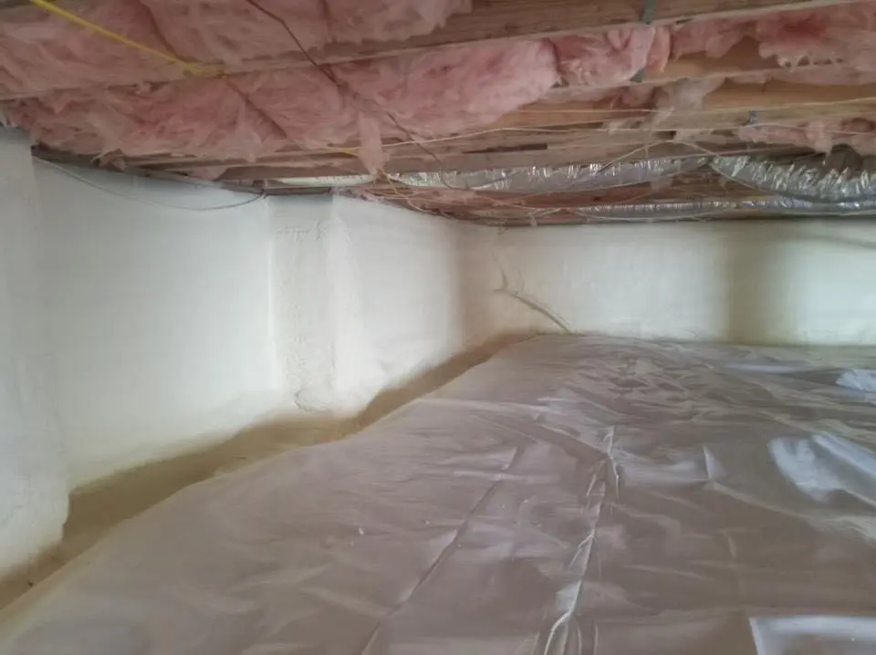 Crawl space encapsulation with closed-cell spray foam for Storm Damage Roof Repair in Grover Beach